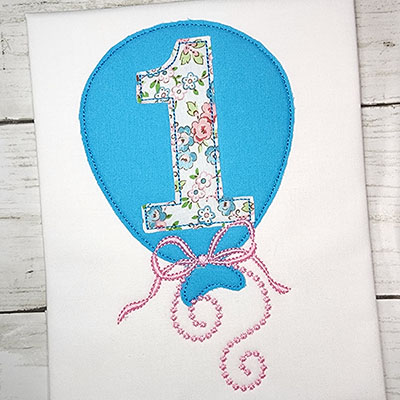 birthday balloon applique 6